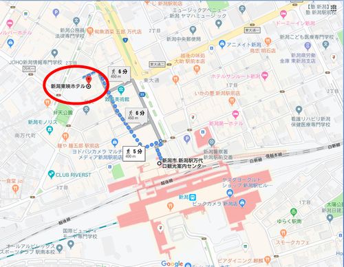 新潟東映ホテルの地図